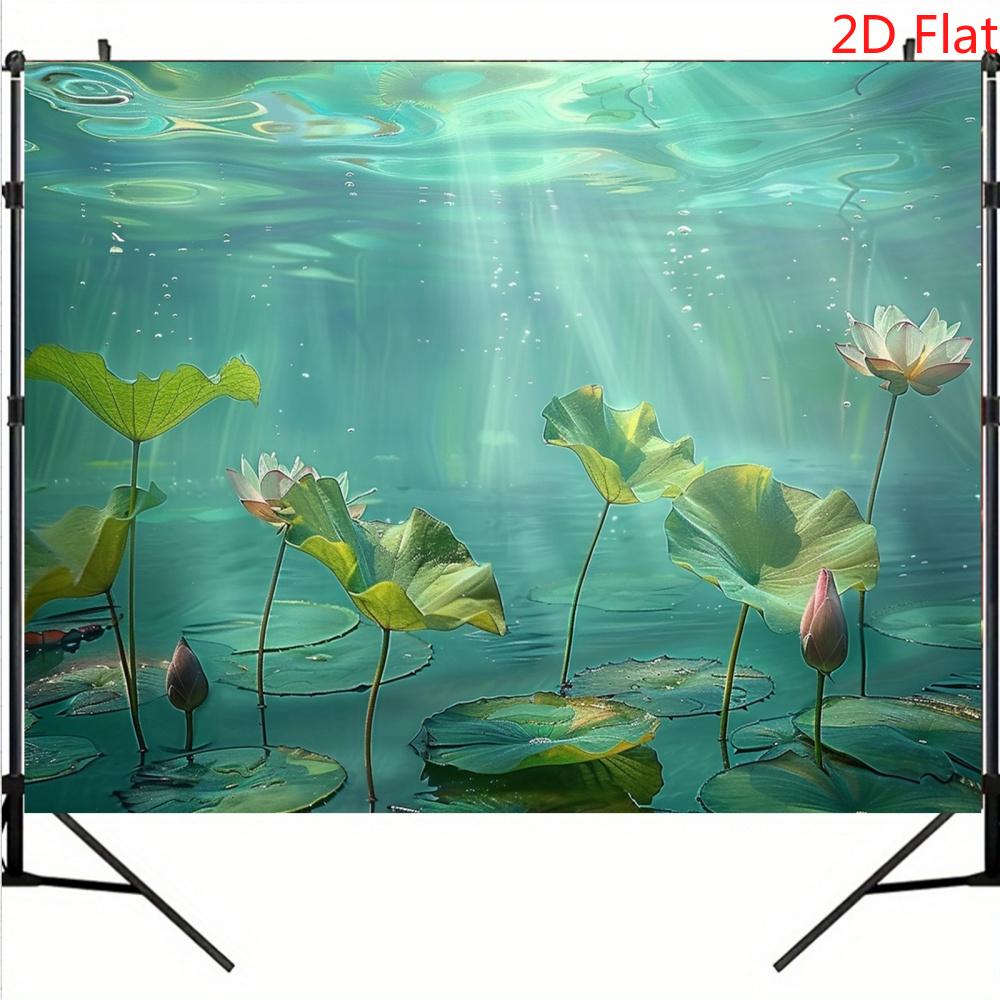 2D Plane 1 Piece of Lotus Photography Background Banner Suitable for Birthdays Weddings Graduation Ceremonies