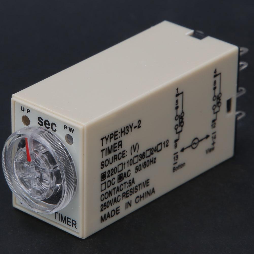 Time Relay H3Y2 8 Pin Adjustable High Accuracy Home Appliances Electrical Supplies 010s220VAC