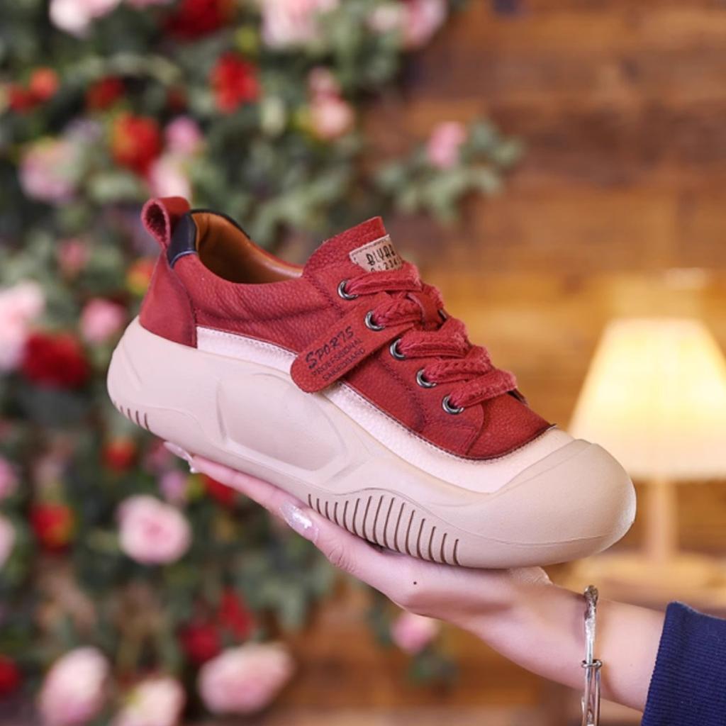 Popular dad shoes women's spring 2025 new breathable women's shoes retro versatile platform casual sports shoes tide