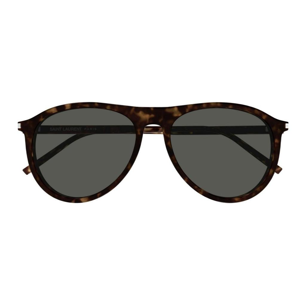 Saint Laurent Mirror Leg Carved Acetate Irregular Sunglasses Unisex sunglasses Tortoise SL667002