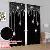 Flat Printing Shiny Silvery Water Drops Print Curtains Bedroom Office Kitchen Living Room Study Home Decor Curtain Set Of 2 Made Polyester Washable