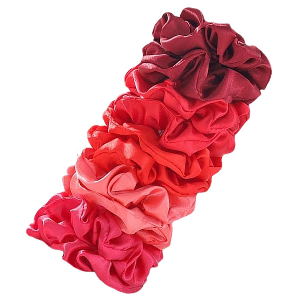 25/10//6 Stück Satin Scrunchies Mädchen Elastisches Haarband Pferdeschwanzhalter Haargummis Mode Damen Accessoires Uni Scrunchy