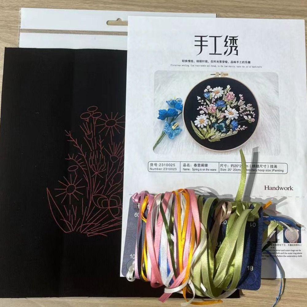 Стрічка. Набори для вишивання стрічками. Набори для вишивання ручної роботи. Нові набори для вишивання.