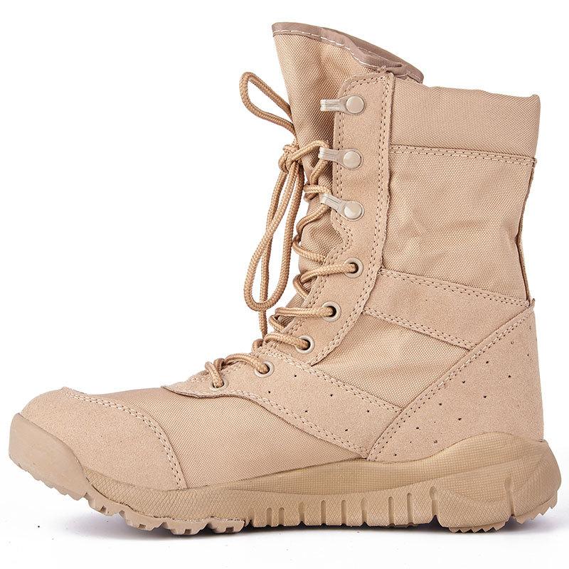 Fashion Mens Black Ultralight Boots Work Shoe Outdoor Run Desert Hiking Shoes Training Boots Male Sneakers Size 36-46