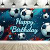 Soccer Stadium Birthday Backdrop – Boys' Party Decoration, Perfect For Cake Table Photo Background & Banner Props-Tapestry