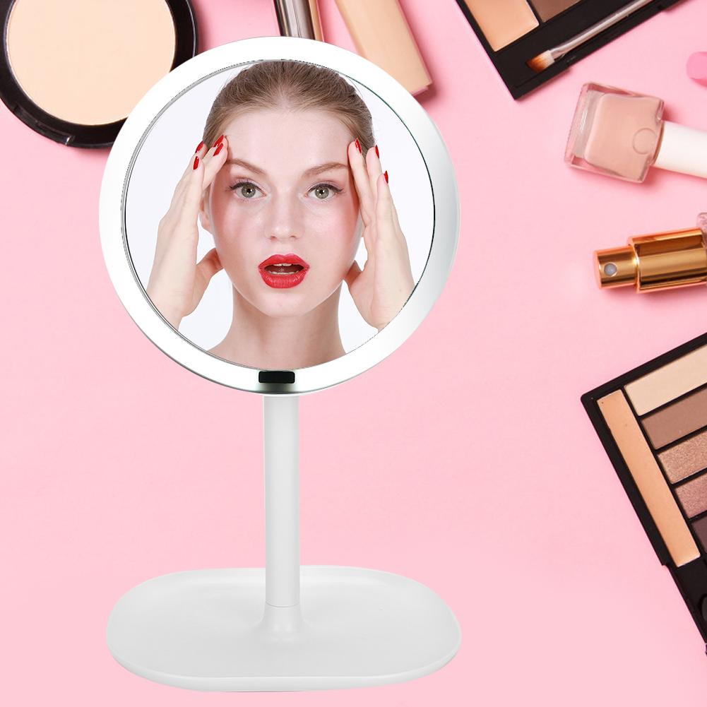 Makeup Mirror 10X Magnification LED Induction Portable Vanity Mirror for Home Dormitory