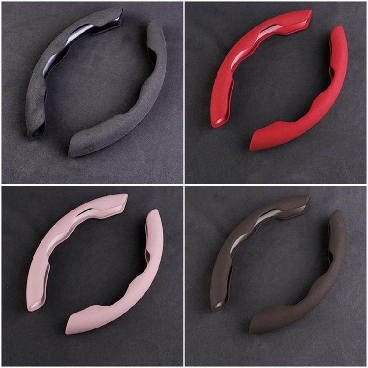 Suede Leather Car Steering Wheel Cover Wear-resistant Winter Warm Anti-skidding
