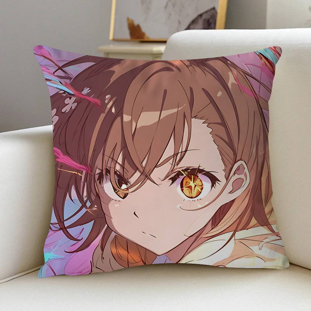 

Мисака М-Микото Подушка Подарок Украшение для дома и офиса Спальня Диван Автомобильная наволочка Чехол 45x45 12x12Inch