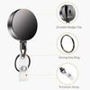 ID Lanyard Name Tag Card Retractable Zinc Alloy Luxury Quality Key Ring Clips Office Supplies Badge Reel Badge Holder Clip