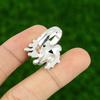 Natural Tanzanite Quartz Gemstone Promise Adjustable Ring 925 Silver For Girls
