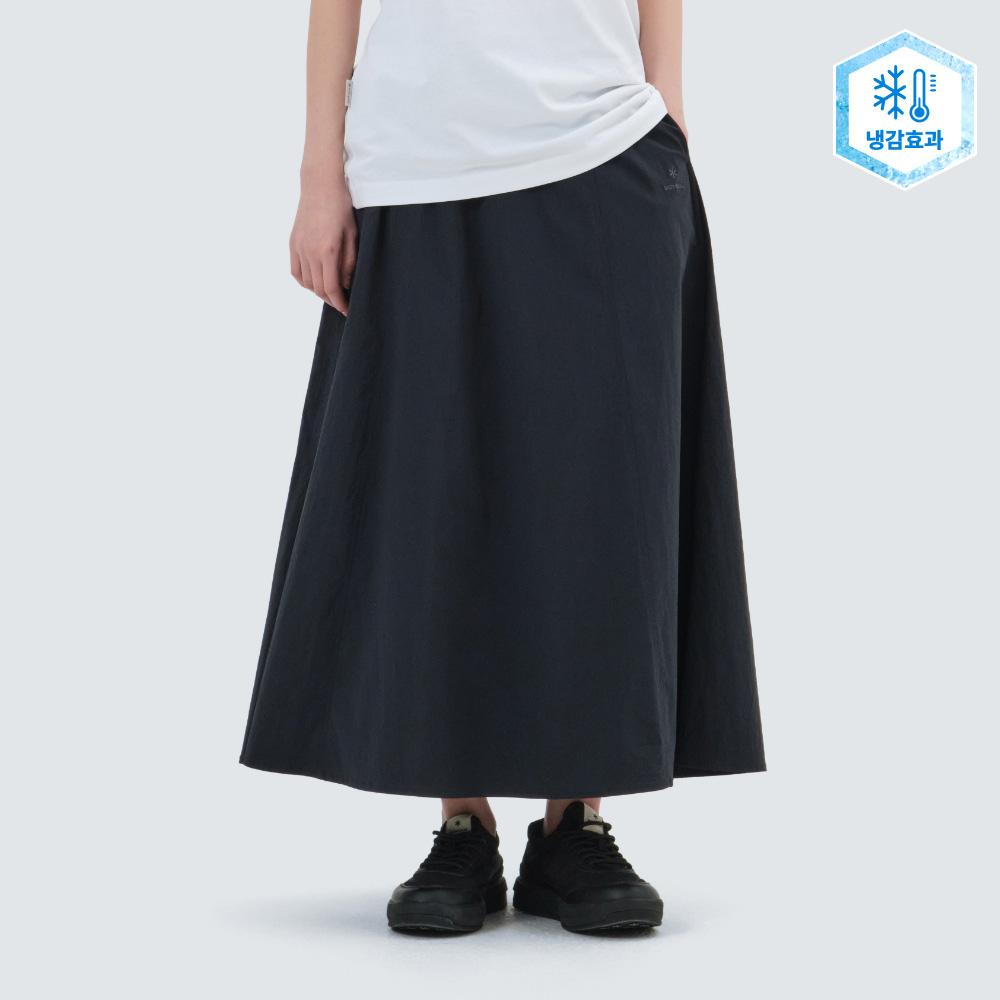 [Snowpeak] Cooling Root Flare Long Skirt Navy (S25MWRSK61) 70