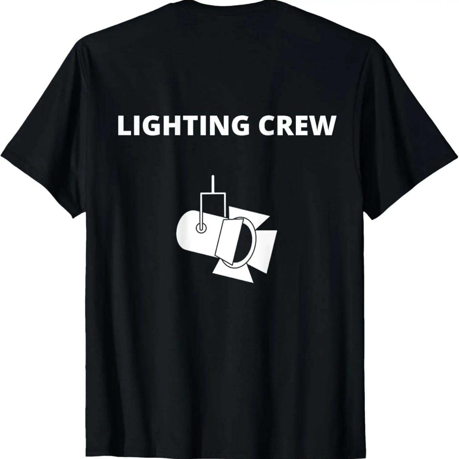 LIGHTING CREW with Light Uniform, White Ink, REAR Print T-Shirt S