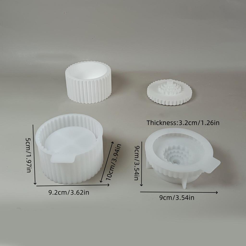 Multifunktionale Silikon-Aufbewahrungsbehälterform Gestreifte Form Handgefertigte Boxformen Geeignet für effizientes Sortieren