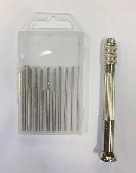 Set of engraving cutters (studs) for cleaning and engraving on metal, coins, plastic, 1 set.