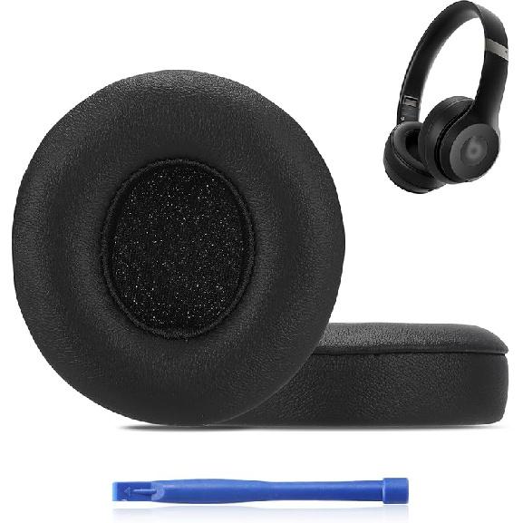 Damex earpads Replacement for Beats Solo 4 Wireless Bluetooth On-Ear Headphones,Solo 4 earpads,Protein Leather, Added Thickness (Pink)