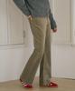 Banwonateullie P3218 Front Pocket Flare Pants_Khaki Beige