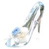 IPFA Preserved Flower Cinderella's Shoe (Something Blue) - Birthday, Wedding, Anniversary, Gift, Proposal, Rose, Flower, Popular, Cute, Acrylic High H