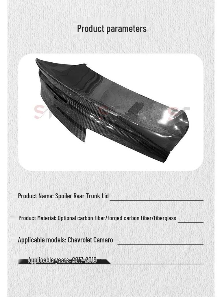 Chevrolet Camaro 17+ Carbon Fiber Ducktail Trunk Lid Spoiler