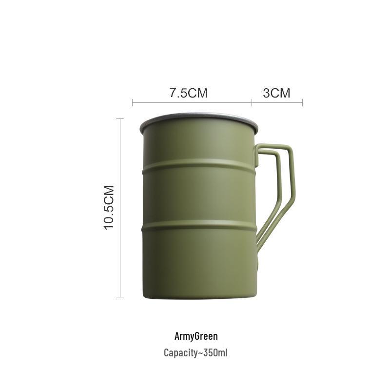 Retro Distressed 304 Stainless Steel Camping Mug for Coffee, Adventure, Water & Beer