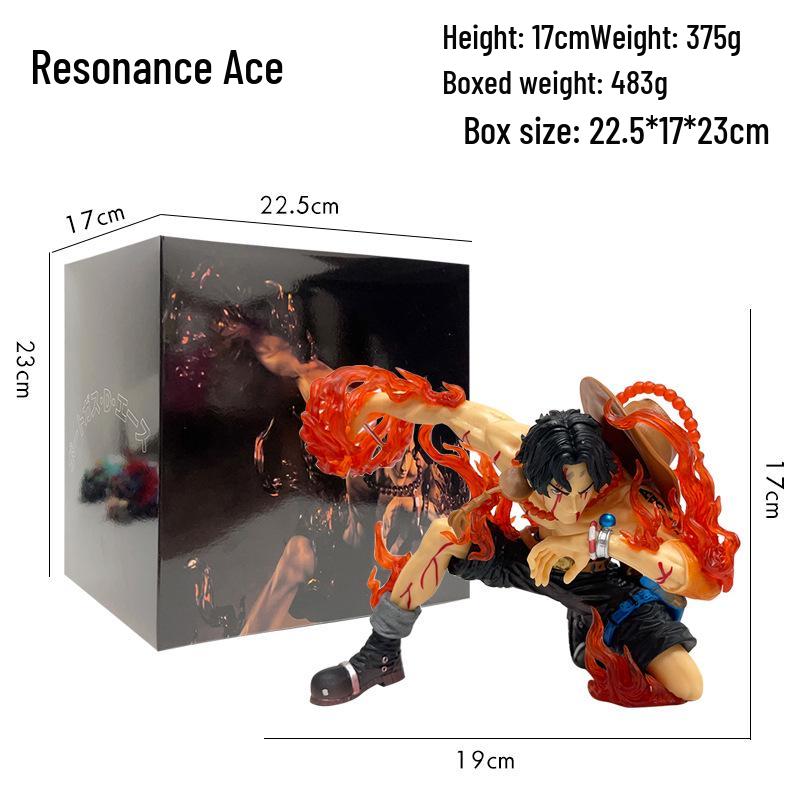 One Piece Onigashima Luffy, Zoro, Ace, & Sanji Anime Figurine Set