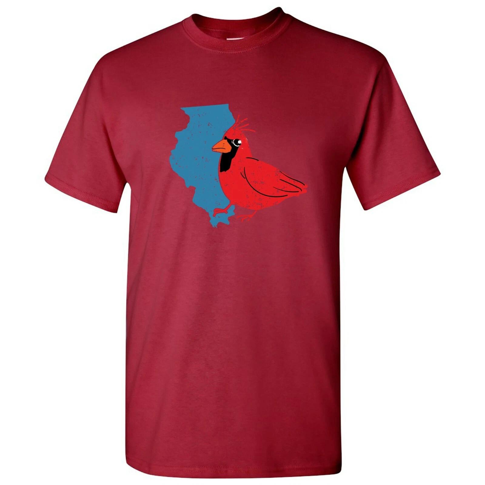 Illinois State Bird - State Pride T Shirt - Cardinal S