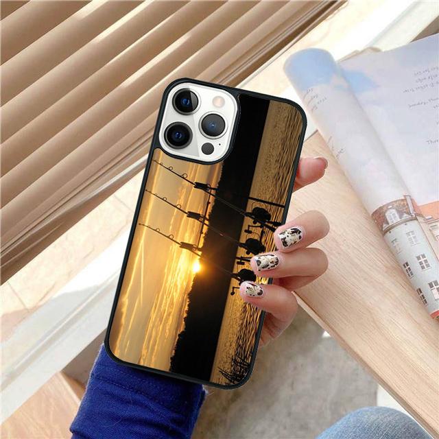 Fishing Lake Sunset Phone Case For iPhone 17 Air 15 16 Cover  14 11 13 Pro Max 12 Plus Max Cover Coque