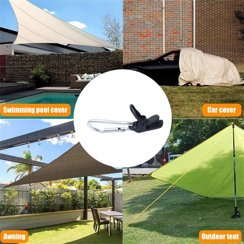 20-teiliges winddichtes Klemmset, Überlebenstülle, Zeltclips, Schnalle, Markisenplane, festes Outdoor-Campingzeltzubehör, Kunststoffhaken