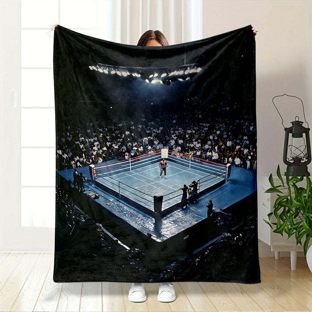 Boxing Ring Spectacle Blanket for all seasons blanket lunch break throw gift