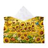 Gem Art Tissue Box Cover DIY PU Crystal Holder Desk Home Decor 9.45in