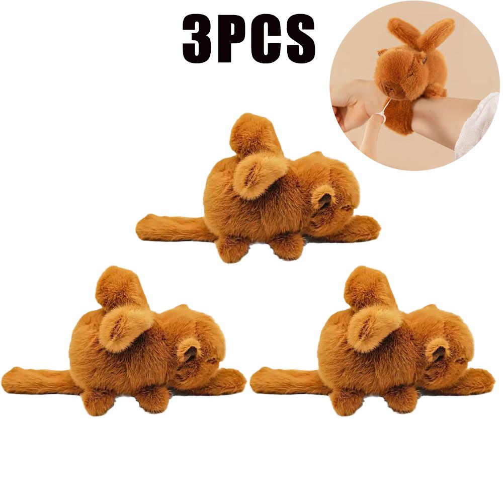 Creative Capybara Snap Circle with Wings Vibrating Doll Aquarium Dolphin Plush Doll Cute Clap Circle Bracelet Dolls