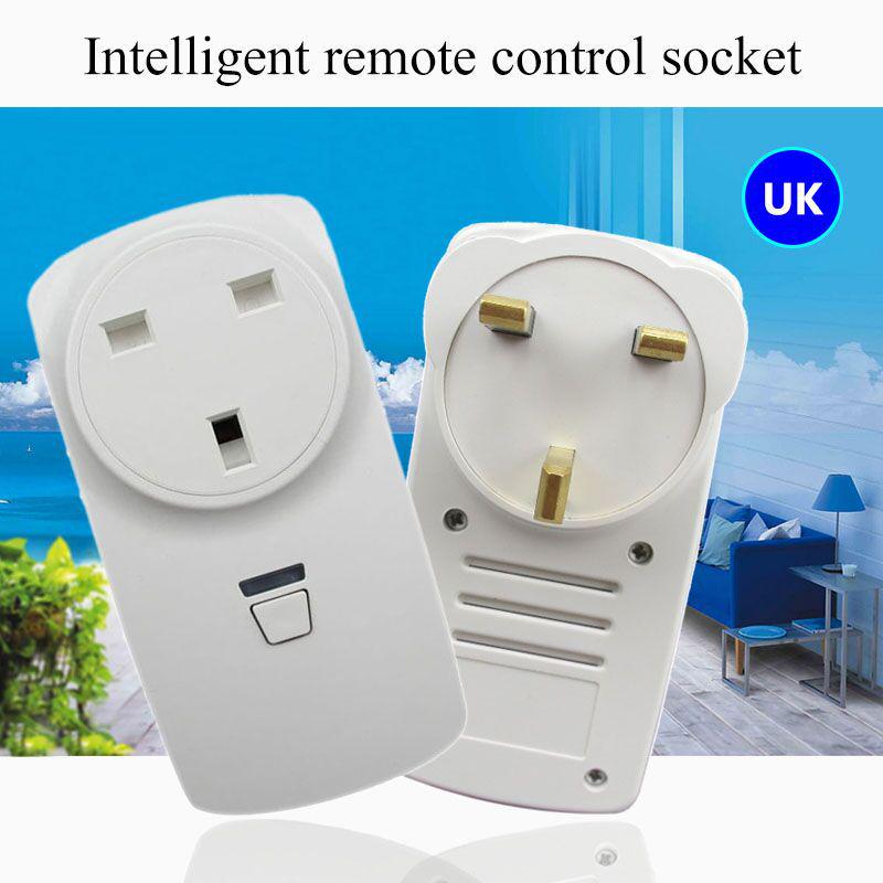 UK Wireless Remote Control Socket with Round SOS Remote, AC85V-250V