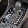 1 Stück Auto Schaltgetriebe Schalthebel Panel Rahmen Aufkleber Echtes Weiches Kohlefaser Schaltgetriebe Schalthebel Verkleidung Abdeckung Innenzubehör Kompatibel mit Mazda Axela 2017
