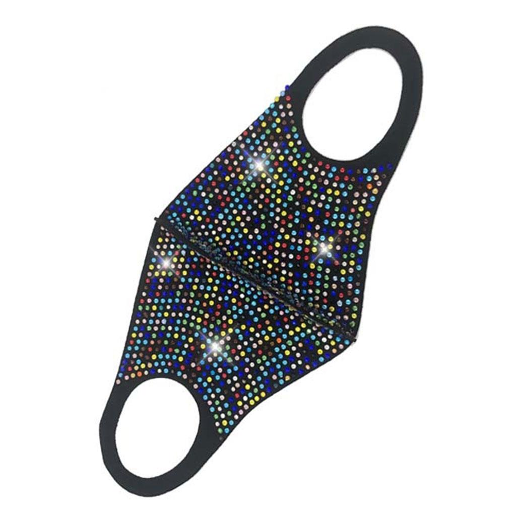 

Унисекс Стразы Хлопковая Маска Для Лица Женщины Мужчины Ночной Клуб Вечеринка Сияющий Стразы Маска Для Рота