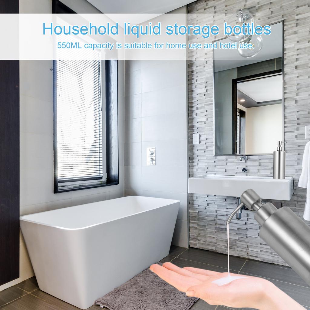 1 Stück Edelstahl-Aufbewahrungsflasche Praktisches Druckdesign 250 ml Fassungsvermögen Lotion Spender Einfache Flüssigkeitsaufbewahrung Reisegebrauch