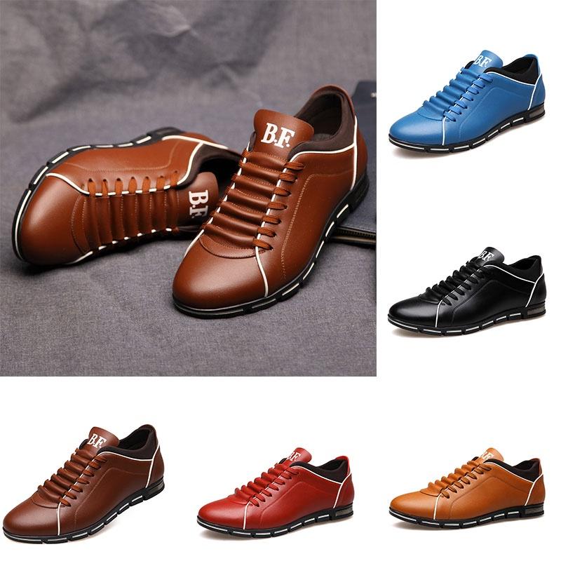 Stylish Casual Fashion Big Size Shoes For Versatile Breathable Leather Leisure Men Sneakers