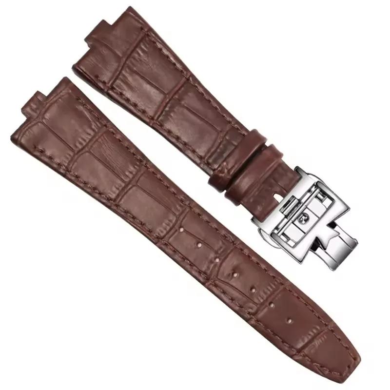 

Оригінальний шкіряний ремінець для годинника Vacheron Constantin Серії OVERSEAS 4500V 5500V P47040 Пряжка з нержавіючої сталі Ремінець 25*8мм 25mm-8mm