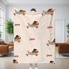 Vibrant Polka Dot Stripe Cartoon Dachshund Throw Blanket For Living Room Sofa Daily Relax Birthday Pet Lover Family Gift
