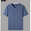 Men's Plus Size Ice Silk V-Neck Short Sleeve Mesh Sports T-Shirt
