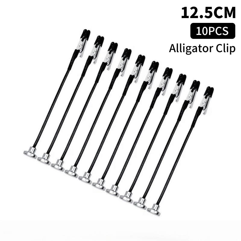 10/12Pcs Third Hand With Strong Magnetic Base Flexible Arms Pcb Holder For Electronics Repair - Alligator Clip Welding Tool