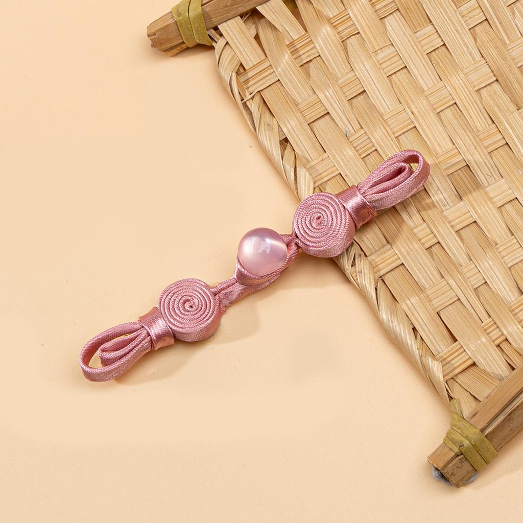 5pcs Chinese Qipao Frog Closures Jade Bead Snail Coil Buttons Handwoven Vintage Hanfu Accessories Traditional Dress Decor
