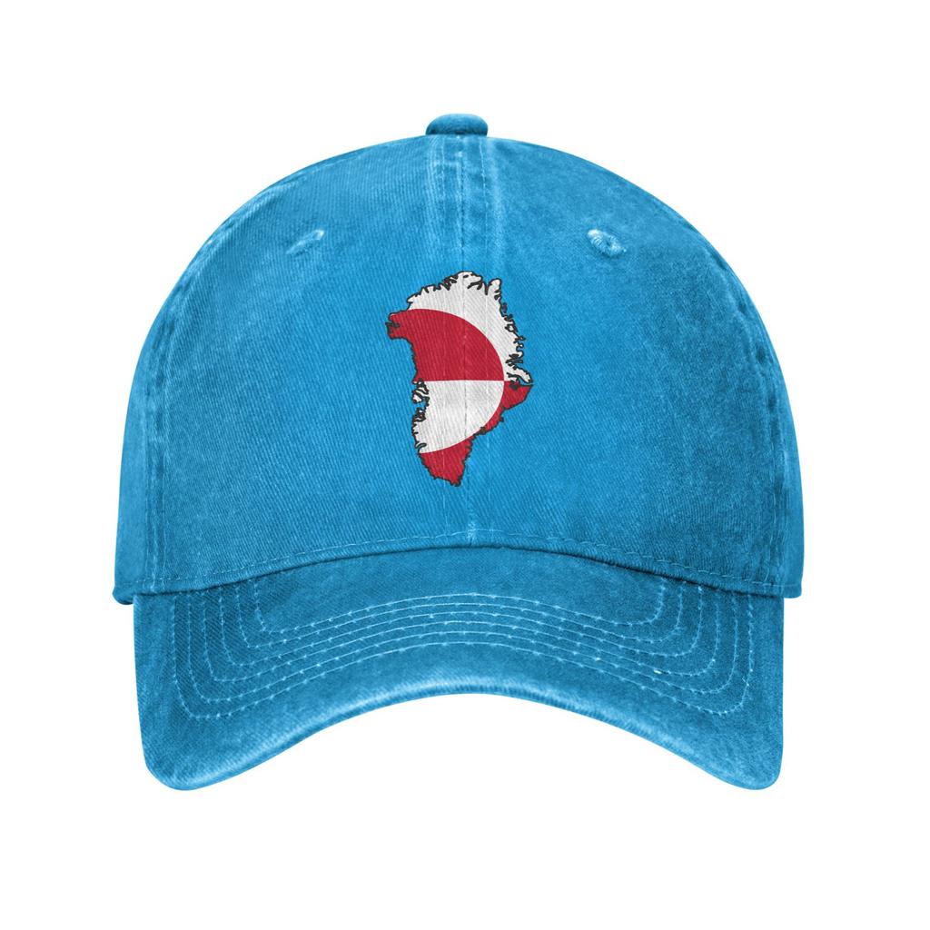 Flag Map Of Greenland Casual Baseball Cap Summer  Trucker Hat Wholesale Outdoor Sports Hip Hop Hats Unisex WomenBaseball Caps