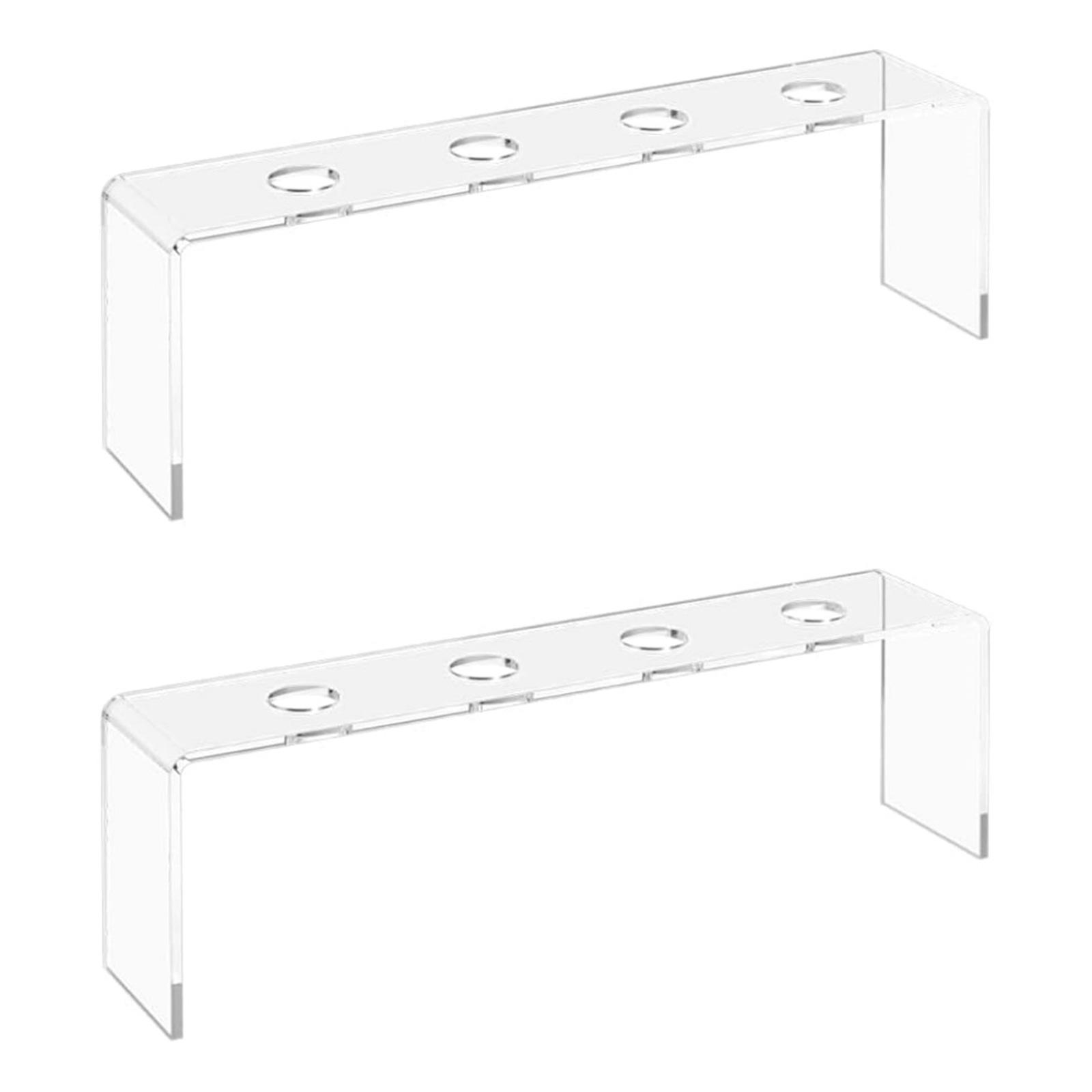 

Pack Of 2 Acrylic Wine Bottle Stopper Display Holders Transparent Storage Rack For Kitchen Home Bar Countertop Organizer