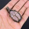 Rose Quartz Jewelry, 999 Copper Wire Wrapped  Pendant Handmade Gemstone Jewelry, Gifts For Wife Brand New Pendant