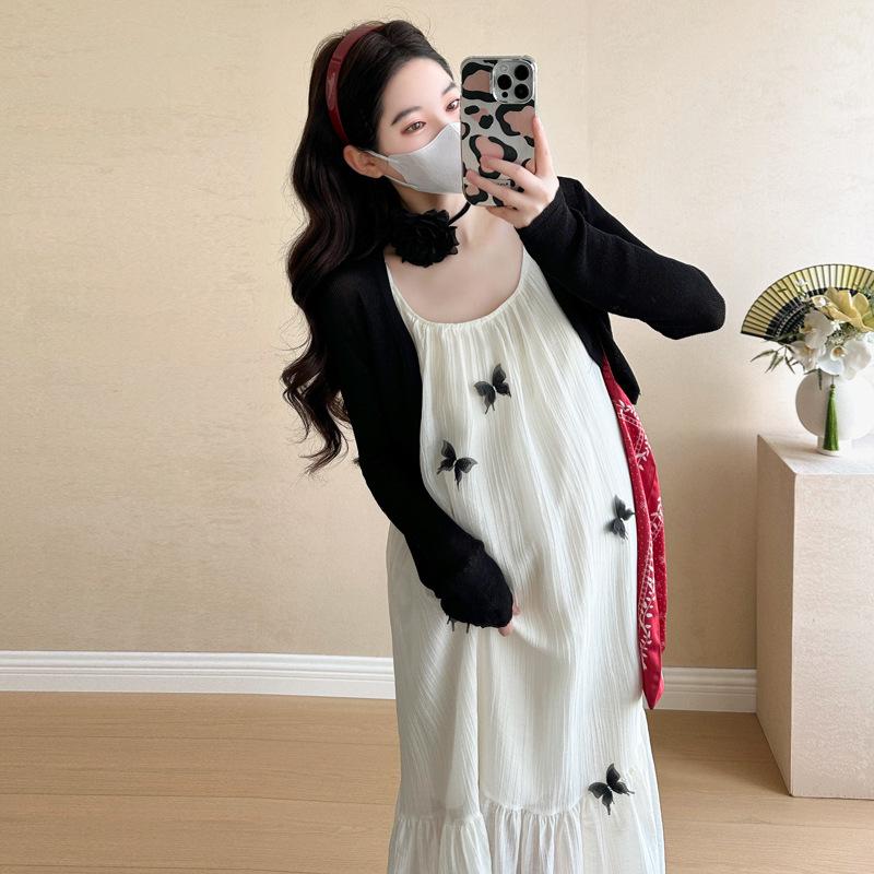 

Spring 2026 Korean Sweet 3D Butterfly Camisole Dress & Cardigan Set L