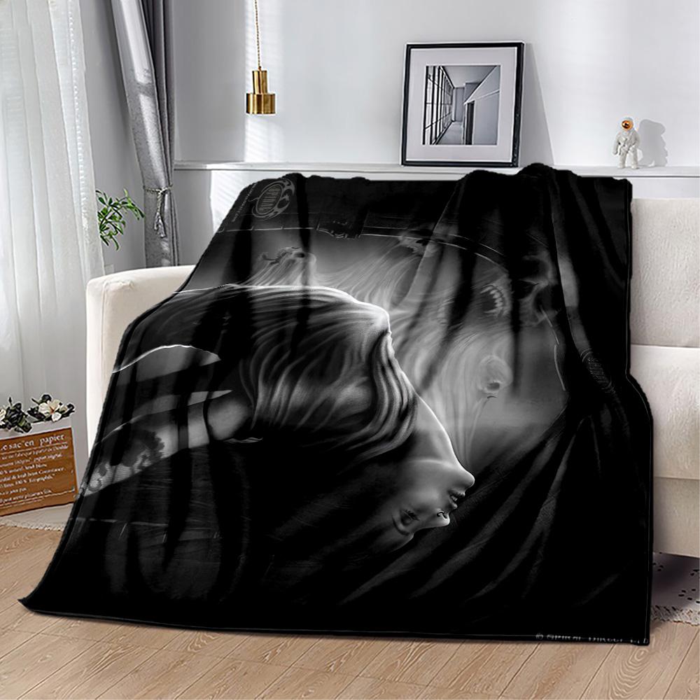 Gothic Style Blanket Ultra-Soft Perfect for Chair Livingroom Office for All Occasions Digital Print Suitable for Gifting Relatives and Friends