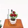 1pcs Simulation Flower Red Rose Potted Plant Garden Scene Flowers and Greenery Potted Plants Micro Landscape Potted Garden Greenery