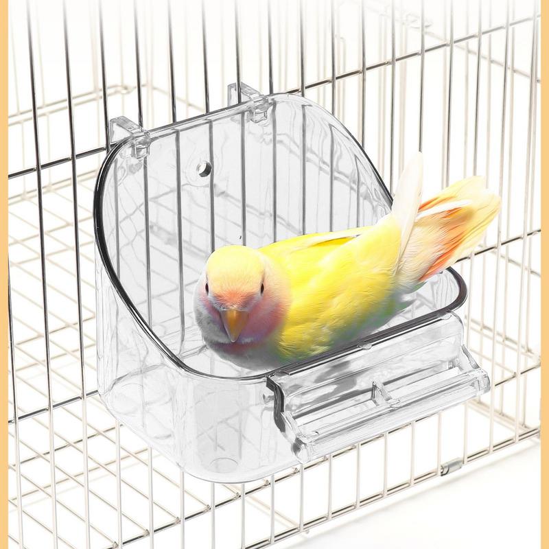 Bird Bath for Cage Parrot Bathing Tub Bird Cage Bath Bird Bathtub Pool Convenient Thick Sturdy for Cockatiel Parrots Small Birds