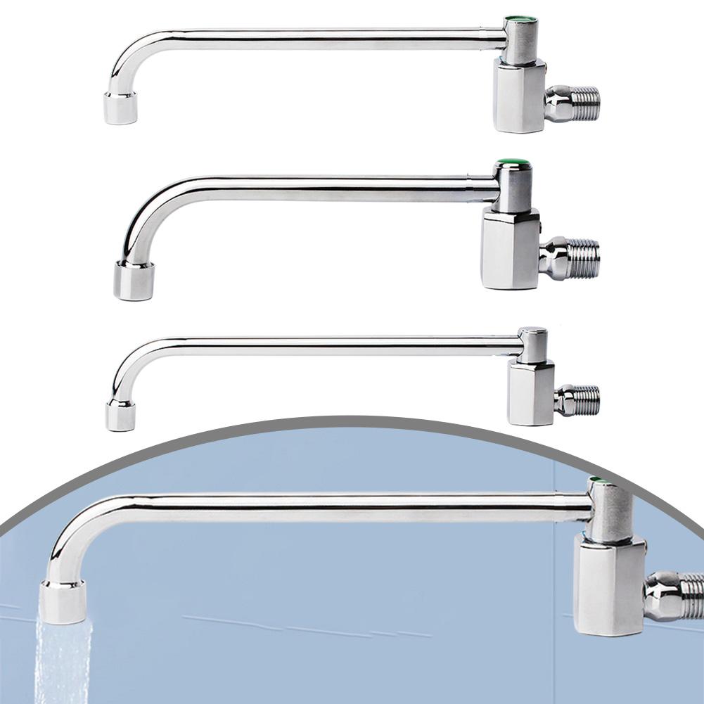 25cm Rotatable Faucet Copper Kitchen Swing Faucet Semi-automatic Faucet Pressure-resistant Rust-proof Single Handle
