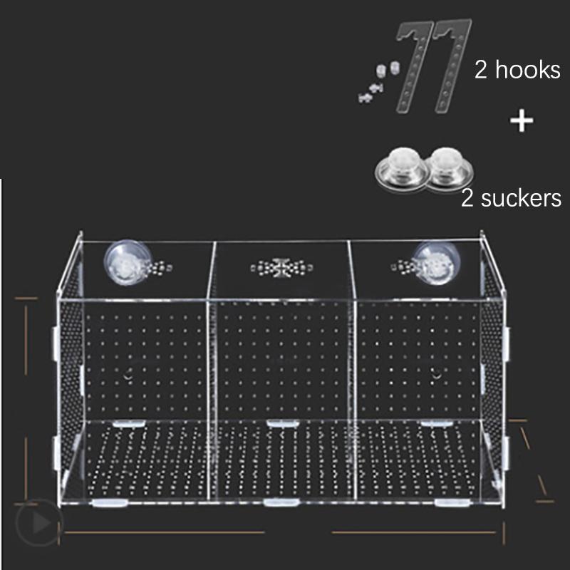 Aquarium Isolation Box Transparent Acrylic Fish Tank Small Fry Breeding Box Single Grid Double Grid Aquarium Supplies