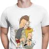 Beavis Butthead Toilet Fun TShirts Aesthetic Men Cartoon Rock Comic Punk Metal Funny Christmas Tees T Shirts Homme